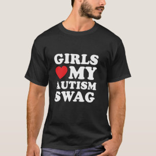 Girls Love My Autism Swag Funny Autistic Boy Gifts T-Shirt