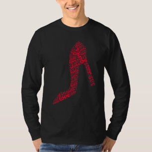 Girls Love Shoes Women Stiletto High Heels Shoe Fu T-Shirt