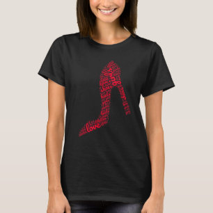 Girls Love Shoes Women Stiletto High Heels Shoe Fu T-Shirt