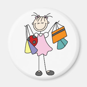 Girls Love Shopping Magnet