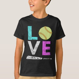 Girls Love Softll Best Fun Birthday Gift T-Shirt