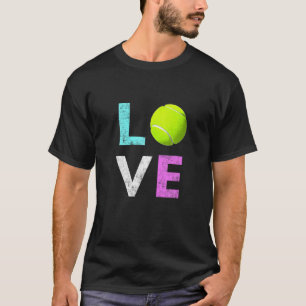 Girls Love Tennis Best Fun Birthday T-Shirt