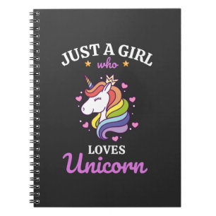 Girls love Unicorn Fan Club Notebook
