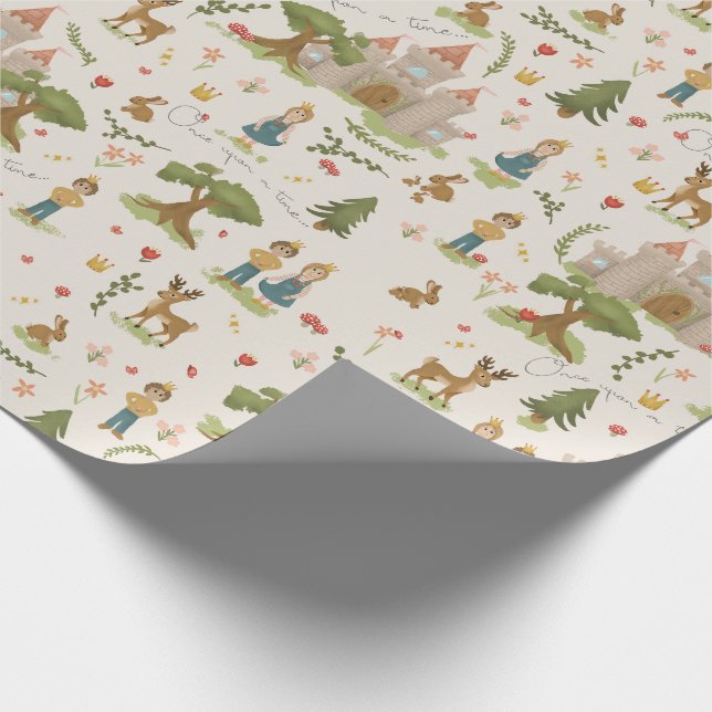 Girls Magic Fairytale Princess Kids Birthday Wrapping Paper (Corner)