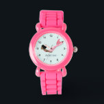Girls Magical Cute Sea Afro Mermaid Kids Watch<br><div class="desc">This cute and whimsical kids watch features an under the sea magical mermaid wearing an Afro,  with a pink tail and a simple blue background. The watch can be personalized with your girls name and has clear numbers,  the perfect gift for any mermaid enthusiast.</div>