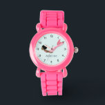 Girls Magical Cute Sea Afro Mermaid Kids Watch<br><div class="desc">This cute and whimsical kids watch features an under the sea magical mermaid wearing an Afro,  with a pink tail and a simple blue background. The watch can be personalized with your girls name and has clear numbers,  the perfect gift for any mermaid enthusiast.</div>