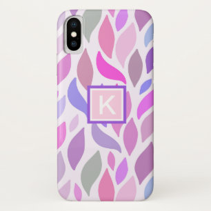 Girls Modern Pink Geometric Custom Monogram Case-Mate iPhone Case