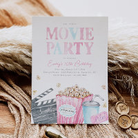 Girl's Movie Party Invitation
