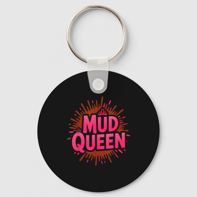 Girls mud queen run mudding diva muddy buddies keychain (Front)