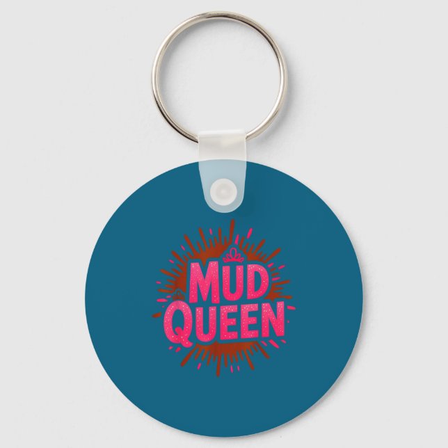 Girls mud queen run mudding diva muddy buddies keychain (Front)