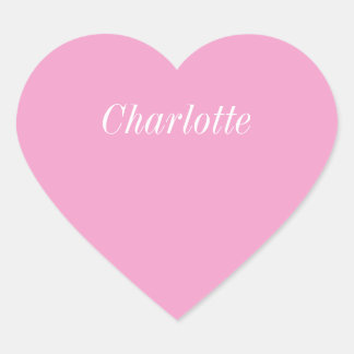 Girls Name Pink Heart Heart Sticker