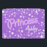 Girls named purple princess star graphic  iPad pro cover<br><div class="desc">Keep your princesses device  protected from scratches and easy to identify with this graphic princess named id cover. Customize with your name,  currently reads Princess Ashley. Unique design by www.mylittleeden.com</div>