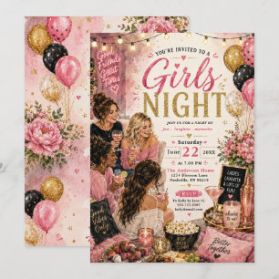 Girls Night Cozy Celebration Invitation