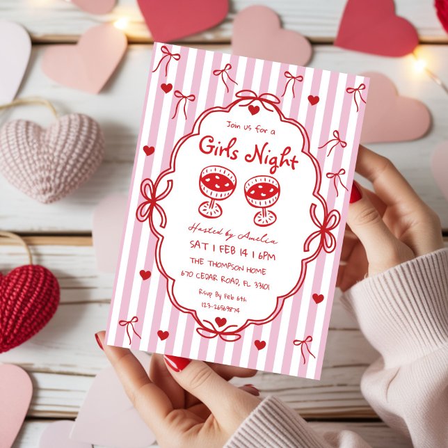 Girls Night doodle  hand drawn Invitation (Creator Uploaded)