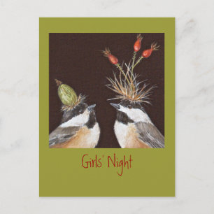 Girls' Night invitation postcard
