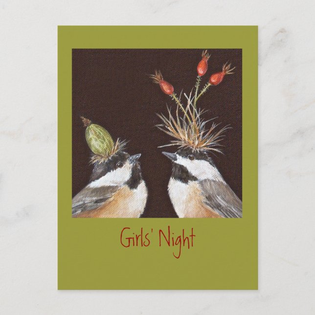Girls' Night invitation postcard (Front)