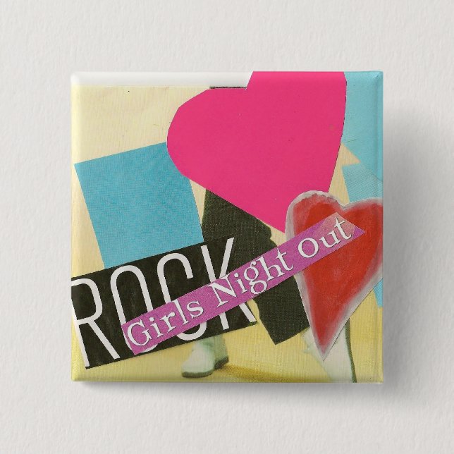 GIRLS NIGHT OUT 2 INCH SQUARE BUTTON (Front)