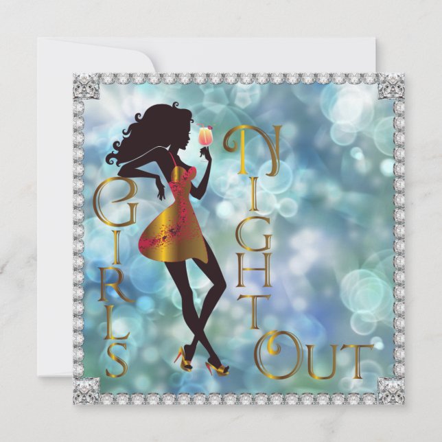 Girl's Night Out Bachelorette Party Invitation (Front)