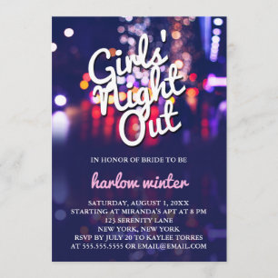 Girls' Night Out Bachelorette Party Invitation