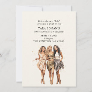 Girls Night Out Bachelorette Party Invitation