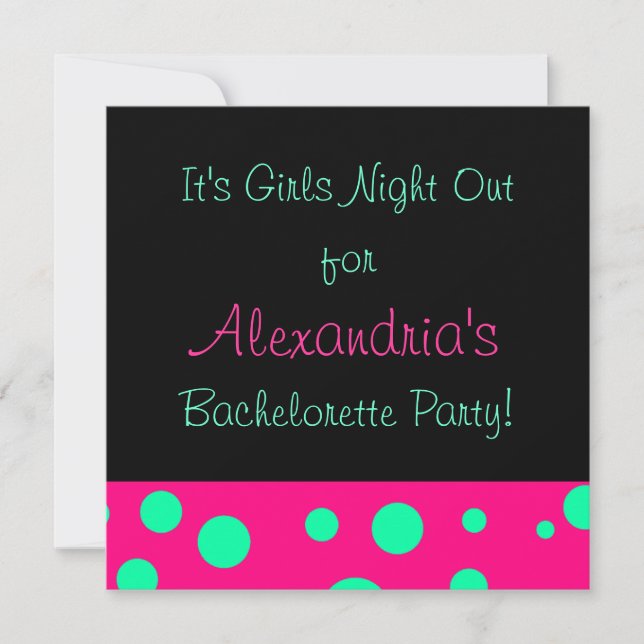 "Girls Night Out/Bachelorette Party" Invitation (Front)