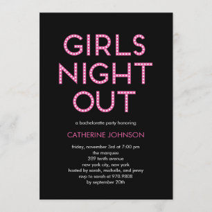 Girls Night Out Bachelorette Party Invitations