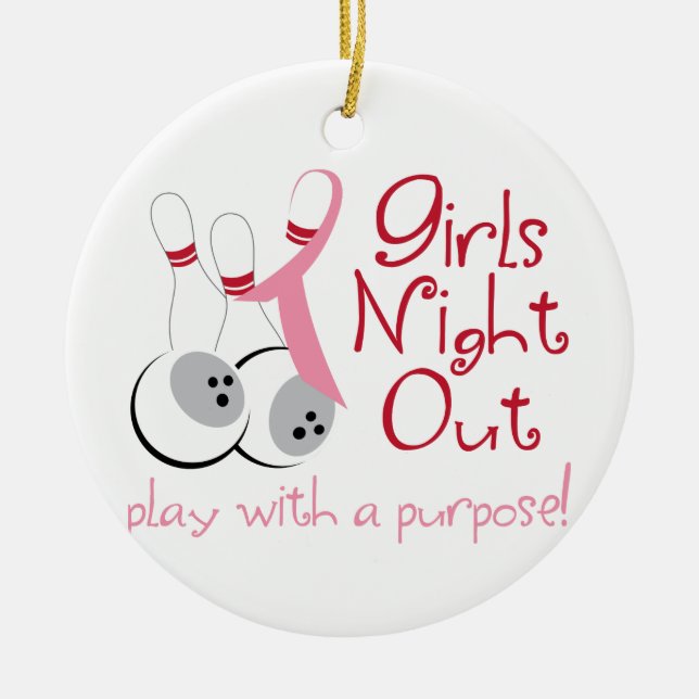 Girls Night Out Ceramic Ornament (Front)