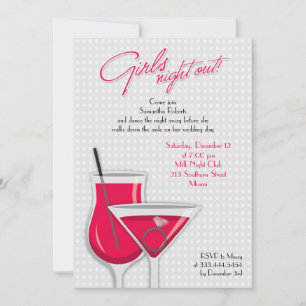 Girls Night Out Flat Invitation