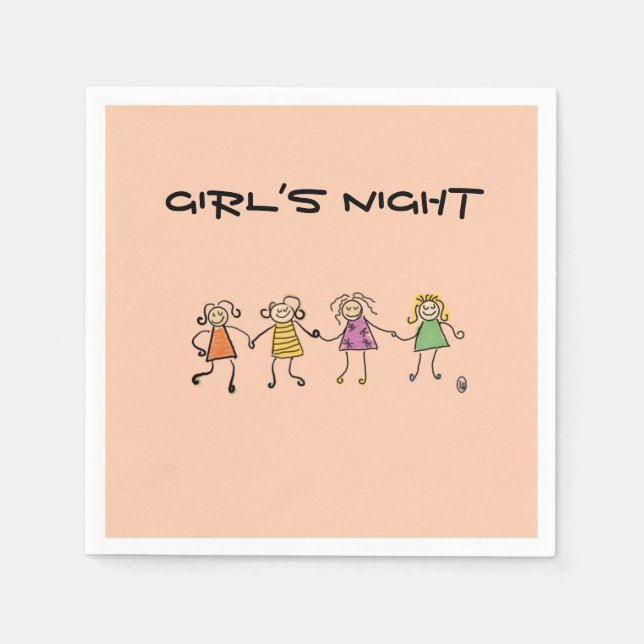 Girls Night Out Paper Napkin (Front)