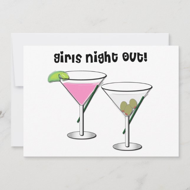 Girls night out party invitation (Front)
