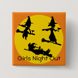 Girls Night Out, witches and margaritas 2 Inch Square Button