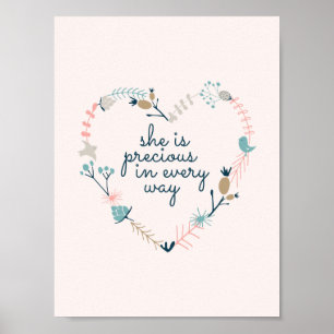 Girl's nursery print, Girl's nursery quote Poster