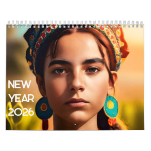 Girls of all nationalities New year 2025 Calendar