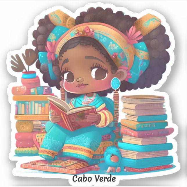 Girls of the World Reading - Cabo Verde (Front)