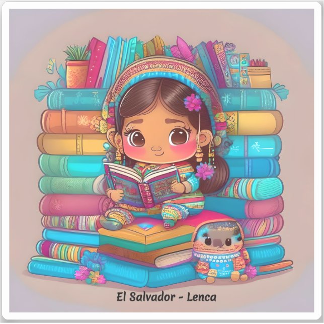 Girls of the World Reading - Lenca of El Salvador (Front)