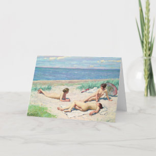 Girls on the Beach   Paul Fischer Card