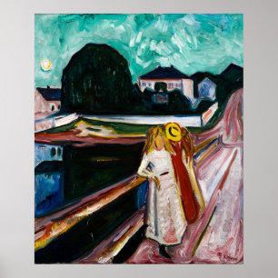 Girls on the Pier by Edvard Munch Poster