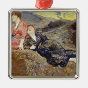 Girls on the Shore, c.1884-85 Metal Ornament