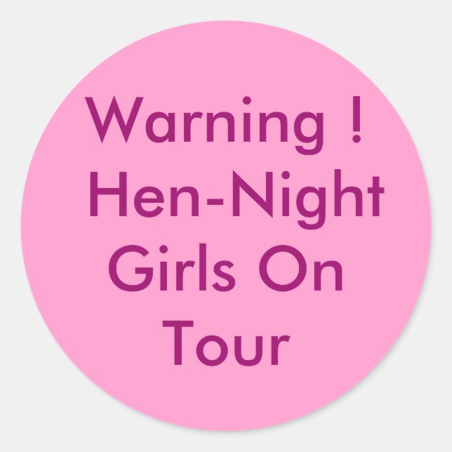 Girls On Tour Classic Round Sticker (Front)