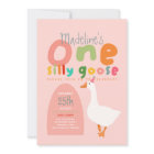 Girls One Silly Goose Summer Kids First Birthday