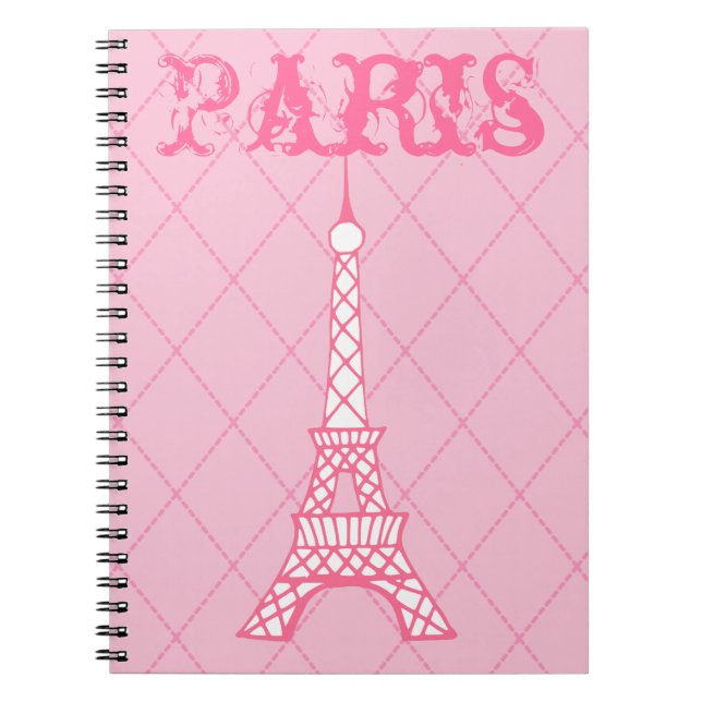 Girl's Paris Eiffel Tower School  Notebook Gift (Front)