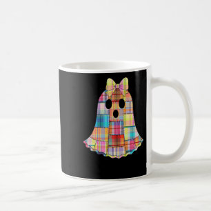 Girls Patchwork Ghost Colourful Halloween Madras P Coffee Mug