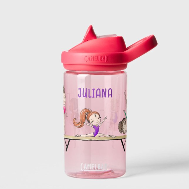 Girls Personalized Gymnastics  Water Bottle (Creator Uploaded)