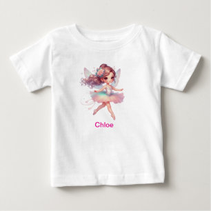 Girls personalized name ballerina baby T-Shirt