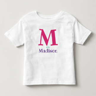 Girls Personalized Name Initial Letter Toddler T-shirt