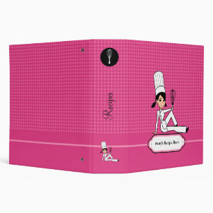 Girl's Personalized Recipe Binder Illustrated