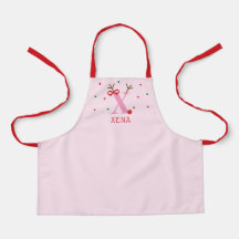 Girls Personalized Reindeer Initial X 