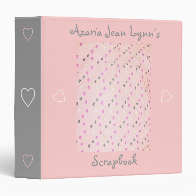 Girls Personalized Scrapbook Binder (Front/Spine)
