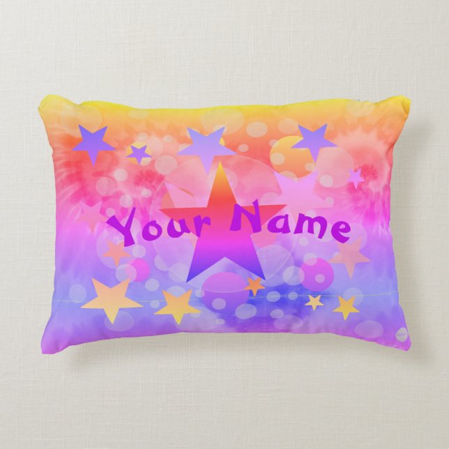 Girl's Personalized Throw Pillow HAMbyWG (Front)