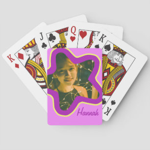 Girls photo name playing cards